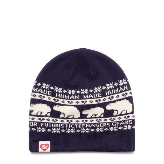 HUMAN MADE Headwear NAVY / O/S JACQUARD BEANIE