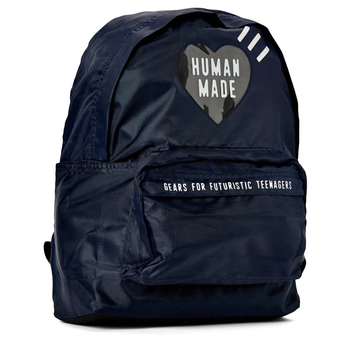 NYLON RIP-STOP HEART BACKPACK Navy | Bodega