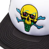 ICECREAM Headwear BLACK / O/S SKULLY TRUCKER HAT