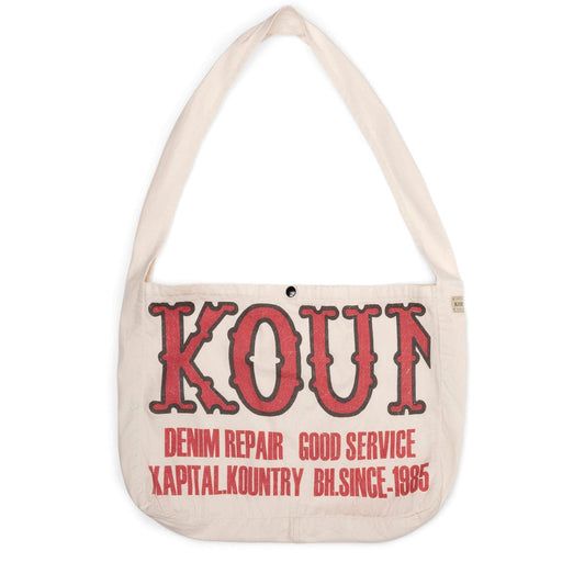 Kapital Bags ECRU / O/S / KR2103XB02 COTTON TWILL KOUNTRY FACTORY BOOK BAG