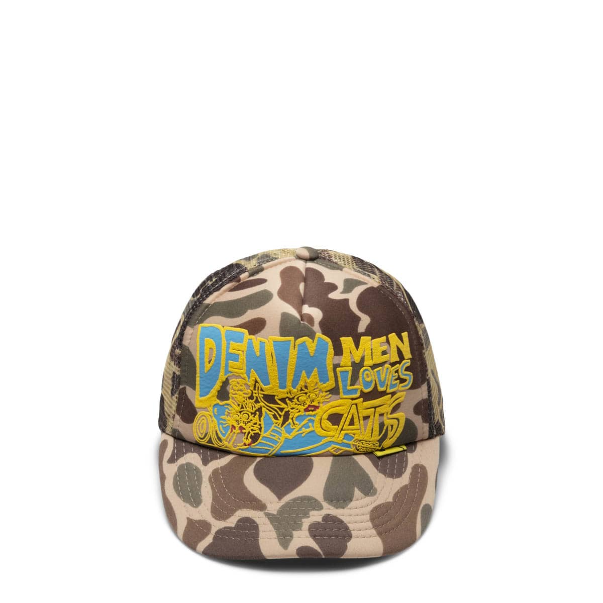 Kapital Headwear BROWN / O/S DENIM MEN LOVES CATS CAMO TRUCK CAP