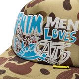 Kapital Headwear KHAKI / O/S DENIM MEN LOVES CATS CAMO TRUCK CAP