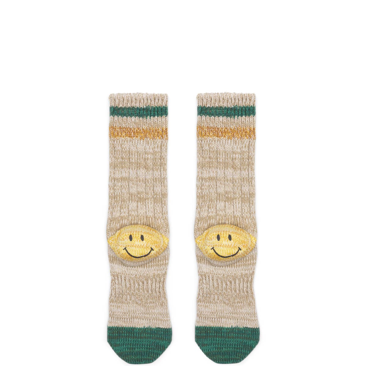 Kapital Socks BEIGE / O/S 60 YARNS GRANDRELLE IVY RAINBOW HAPPY HEEL-HOLD SOCKS