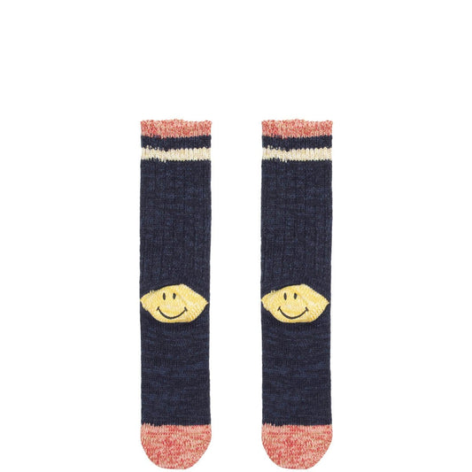 Kapital Bags & Accessories NAVY / O/S 72 YARNS WOOL IVY SMILE SOCKS