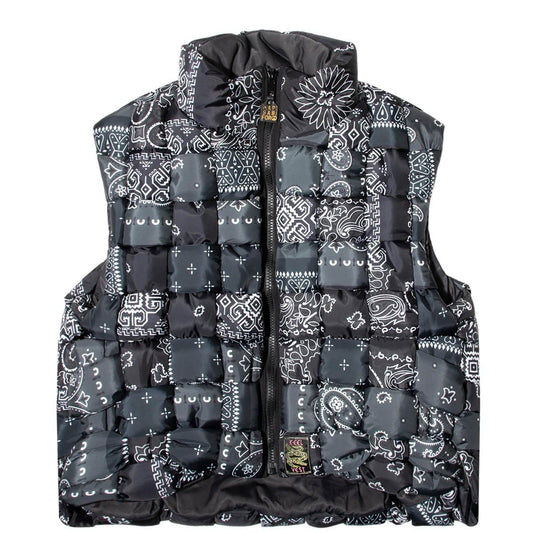 Kapital Outerwear BLACK / 3 BANDANA PRINT NYLON KEEL-WEAVING VEST