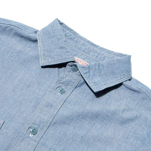 Blue Chambray Work Shirt - Short Sleeve - KEY Apparel