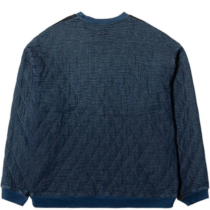 Kapital Hoodies & Sweatshirts FLEECE KNIT x DENIM QUILTING NAVY 2TONES BIG SWEAT