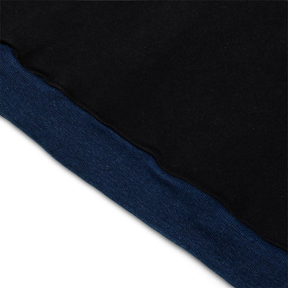 Kapital Hoodies & Sweatshirts FLEECE KNIT x DENIM QUILTING NAVY 2TONES BIG SWEAT