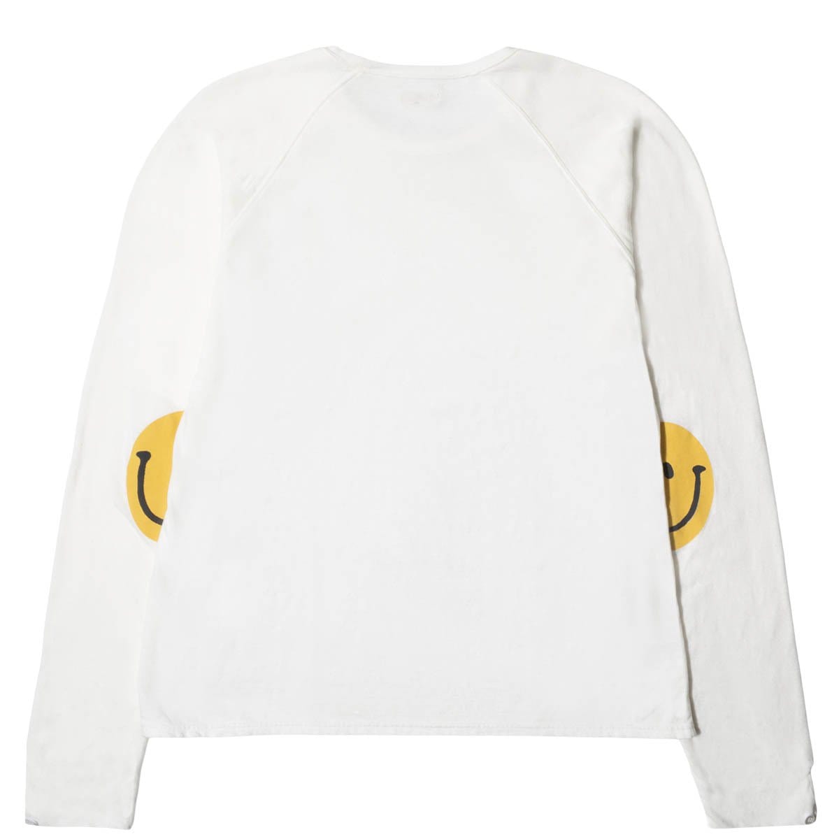 Kapital T-Shirts GAUZE JERSEY CHEF LONG SLEEVE T (SMILIE PATCH)