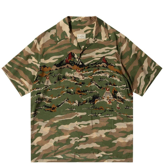 Kapital Shirts SILK RAYON TIPI CAMO ALOHA SHIRT