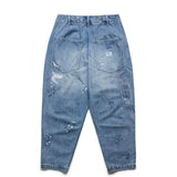 Liberaiders Bottoms REPAIRED DENIM SARROUEL PANTS