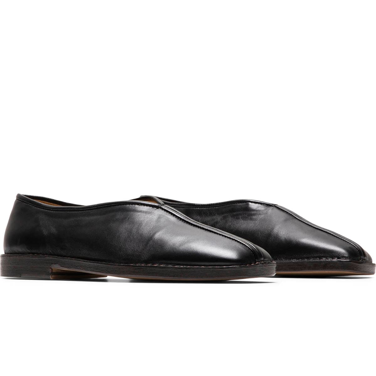 FLAT PIPED SLIPPERS BLACK | GmarShops