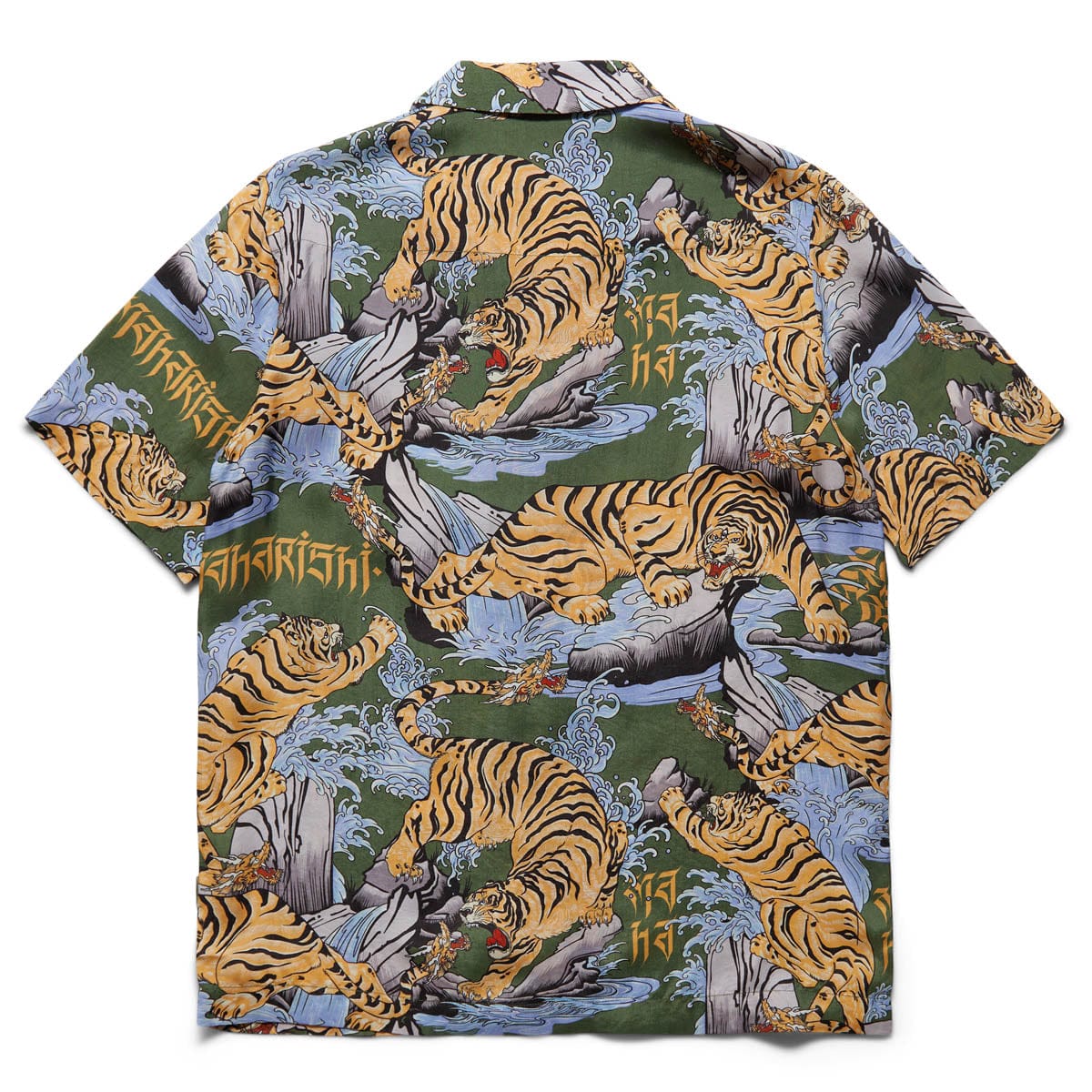 Maharishi Shirts WATER TIGER CAMP COLLAR SHIRT