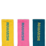 Maharishi Socks MAGENTA/TEAL/YELLOW / UK7-11 MILTYPE PEACE SPORT SOCKS