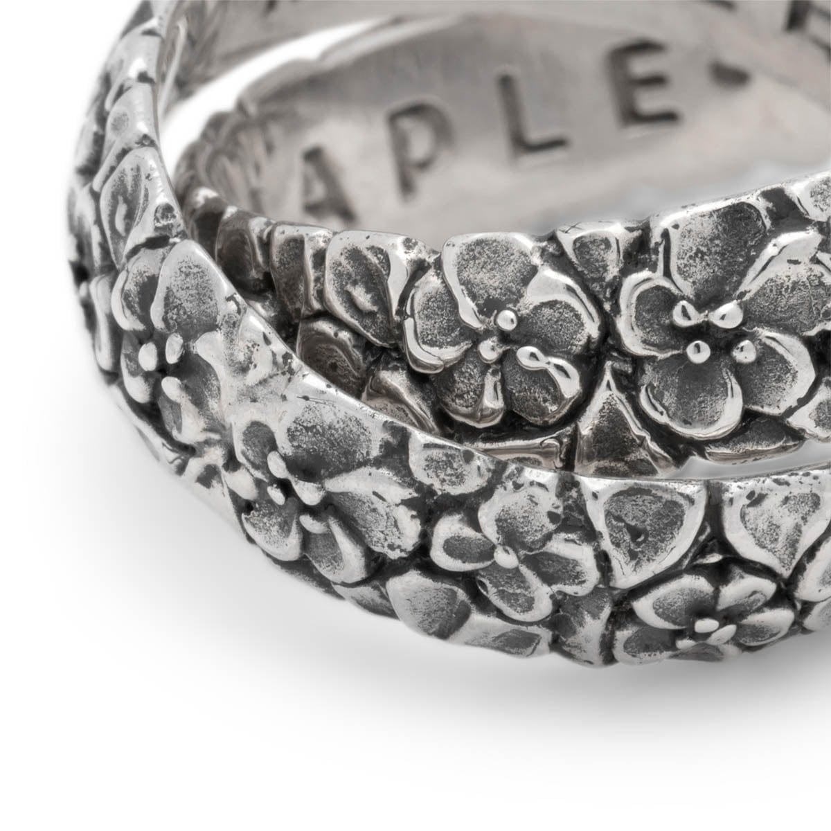 FLORAL LINKED RING SILVER 925 | Bodega