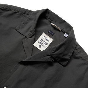 OPEN COLLAR WIND H/S SHIRT Charcoal | Bodega