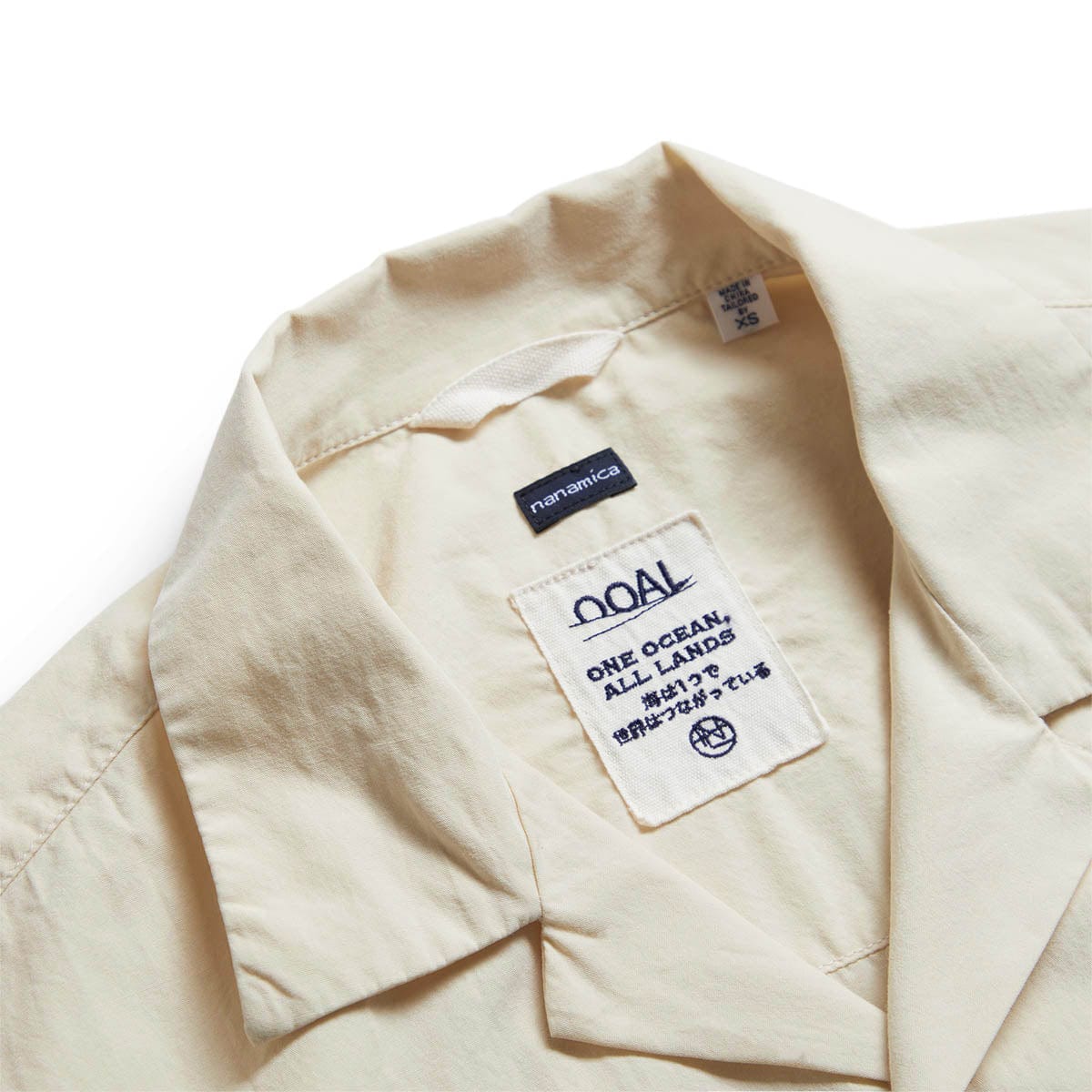 OPEN COLLAR WIND H/S SHIRT Ecru | Bodega