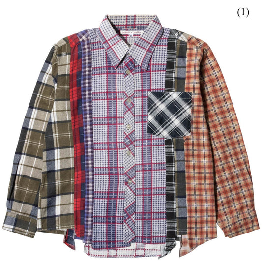 Needles Shirts 7 CUTS FLANNEL SHIRT FW21 (X-SMALL / MULTIPLE STYLES)