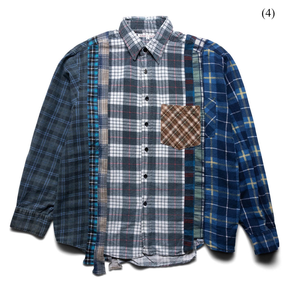 Needles Shirts ASSORTED / L (4) FLANNEL SHIRT - 7 CUTS SHIRT (LARGE/MULTIPLE STYLES)