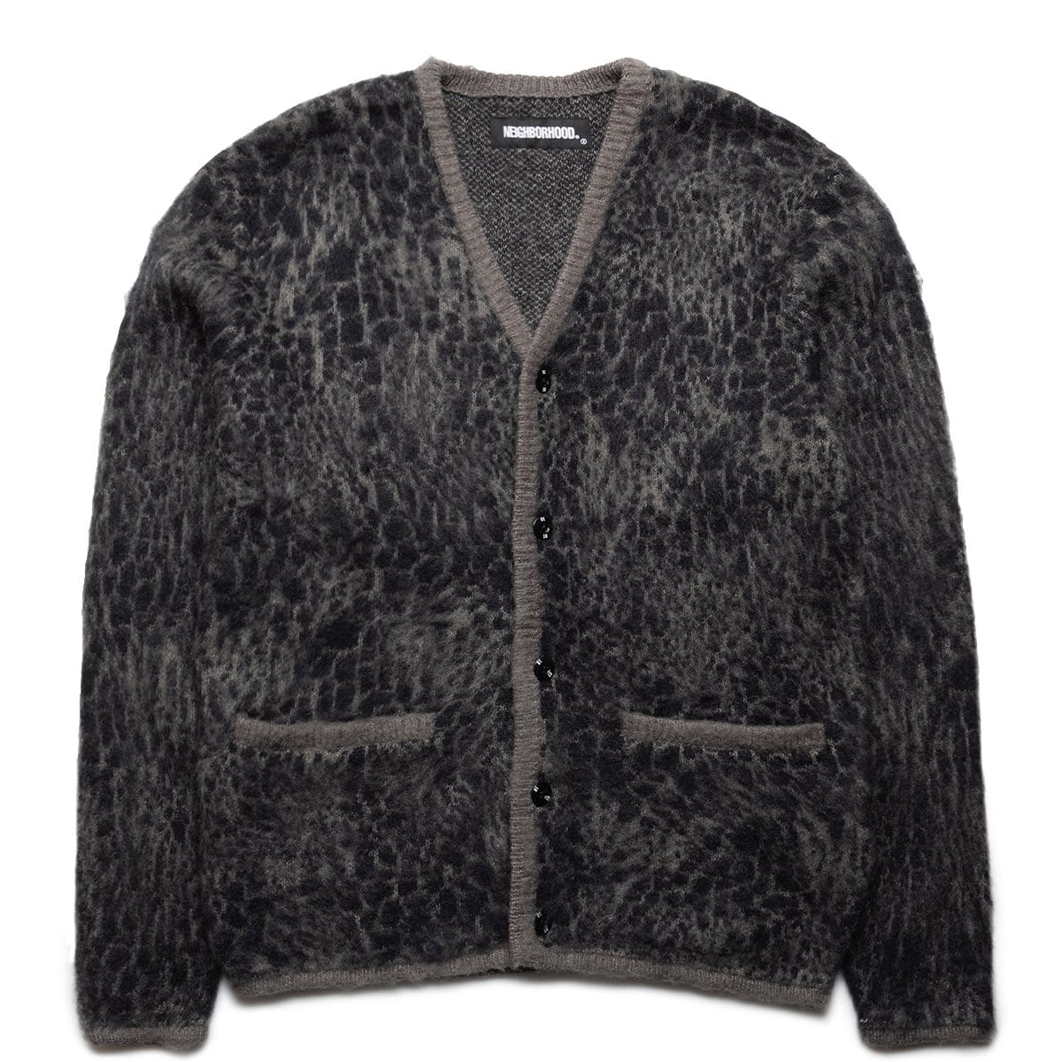 MOHAIR CARDIGAN / AN-KNIT . LS Grey