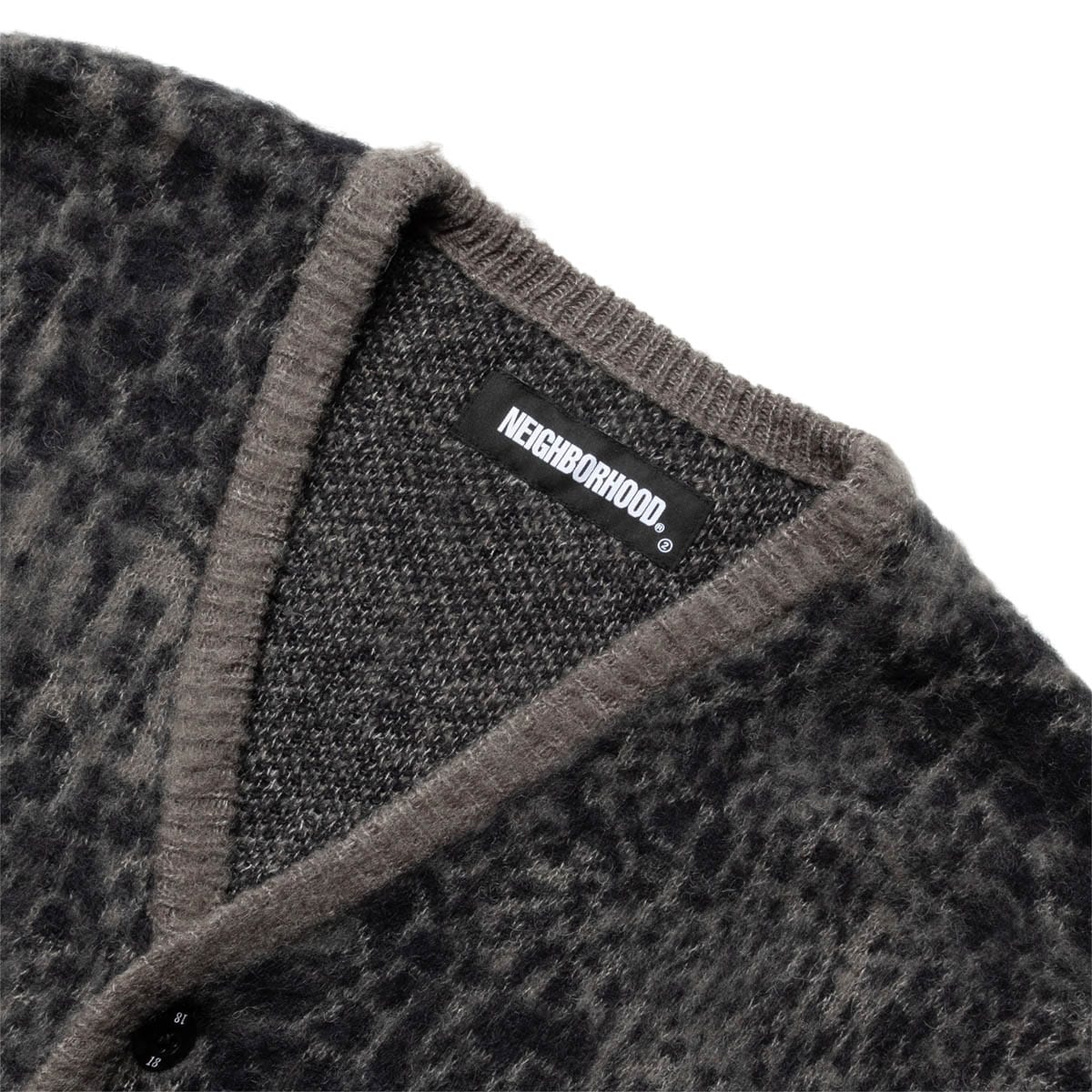 MOHAIR CARDIGAN / AN-KNIT . LS Grey