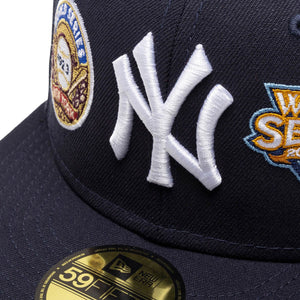 New Era Mens MLB New York Yankees Historic Champs 59Fifty Fitted Hat  60288298 Navy, Grey Undervisor