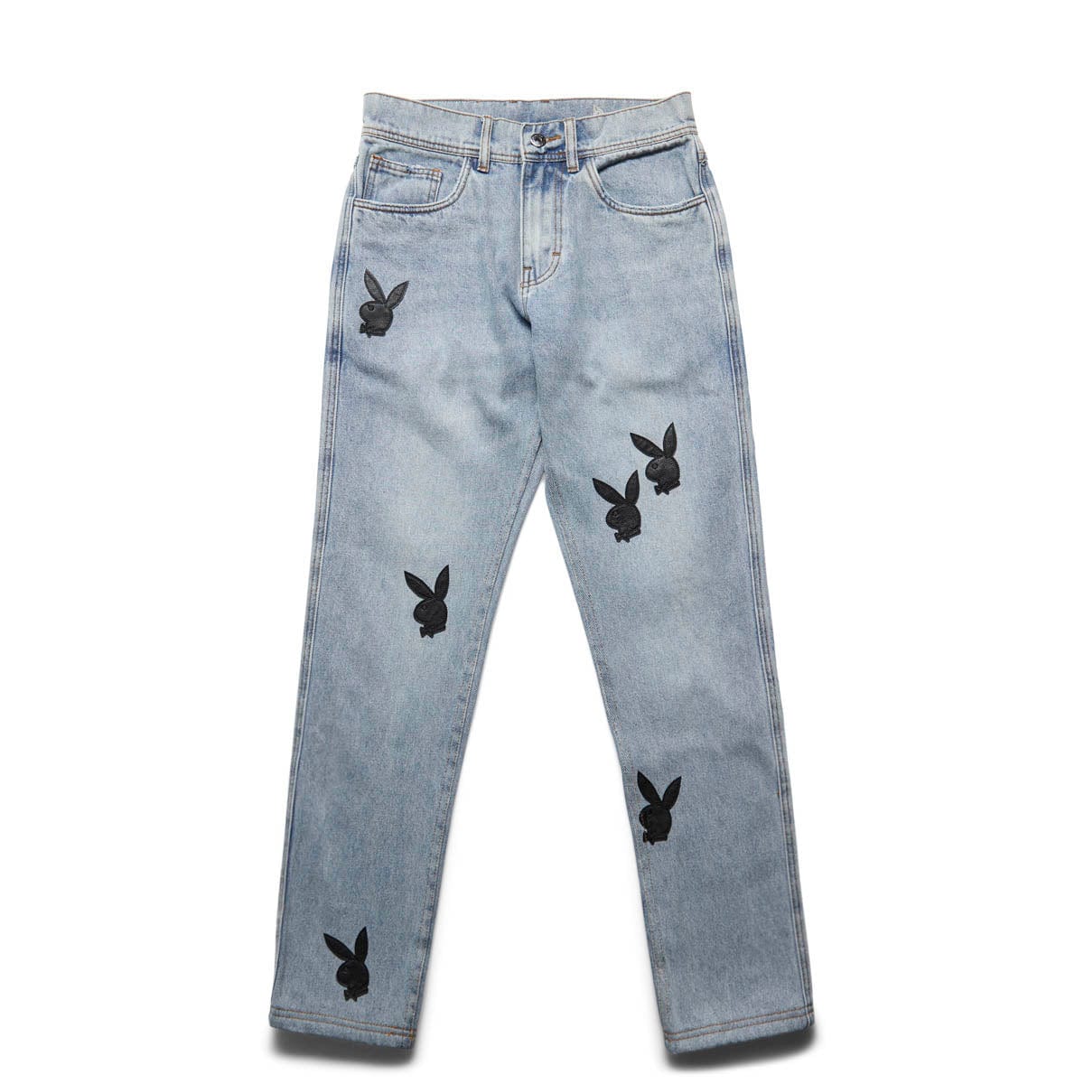 X PLAYBOY BUNNY APPLIQUE DENIM Washed | Bodega