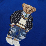 Polo Ralph Lauren Knitwear COTTON HERITAGE POLO BEAR CREWNECK SWEATER