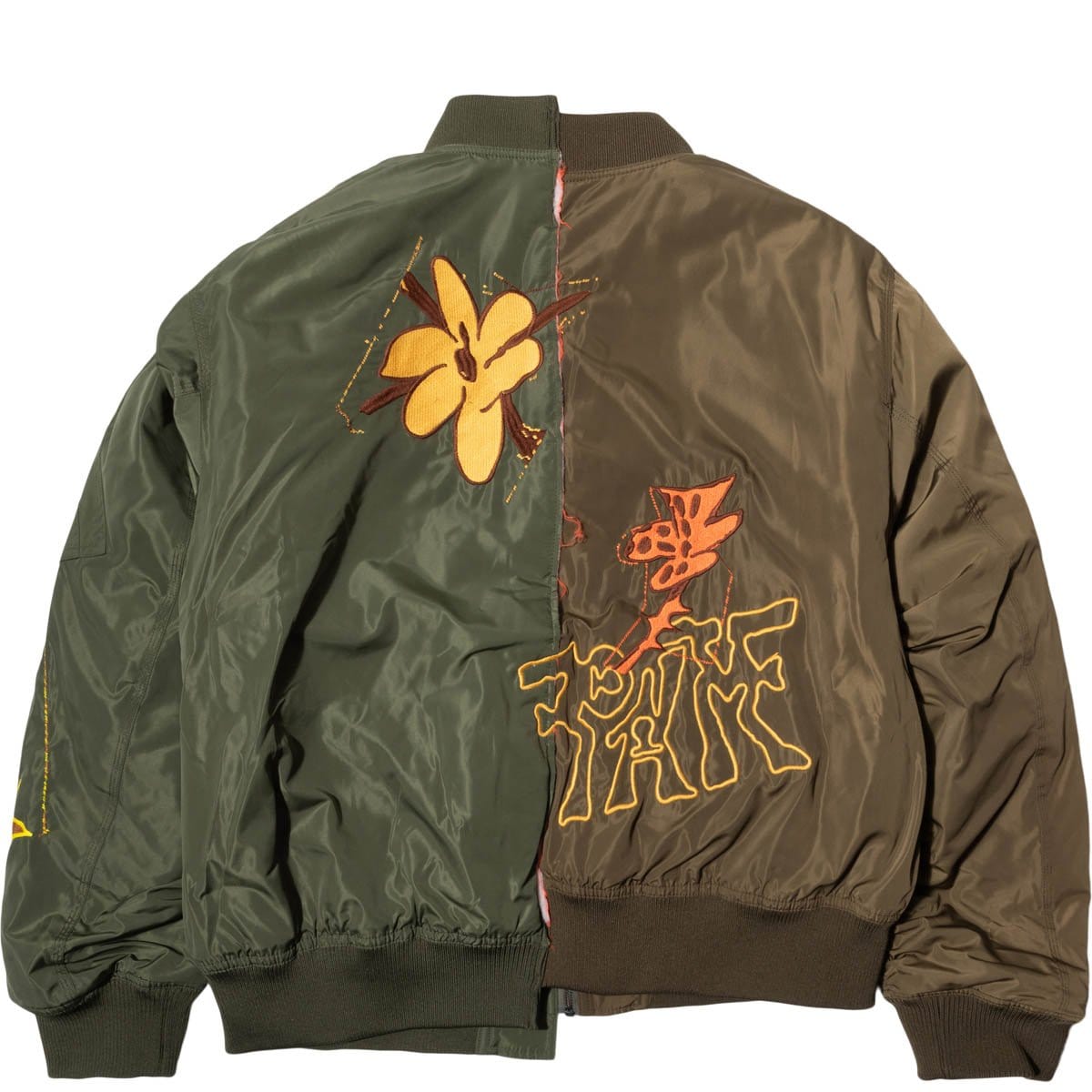Perks and Mini Outerwear SPACE BLOSSOMS SPLIT BOMBER JACKET
