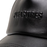 Pleasures Headwear BLACK / O/S DEBOSSED VEGAN LEATHER 5 PANEL HAT