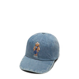 Polo Ralph Lauren Headwear MEDIUM WASH / O/S CLASSIC DENIM BEAR SPORT CAP