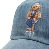 Polo Ralph Lauren Headwear MEDIUM WASH / O/S CLASSIC DENIM BEAR SPORT CAP