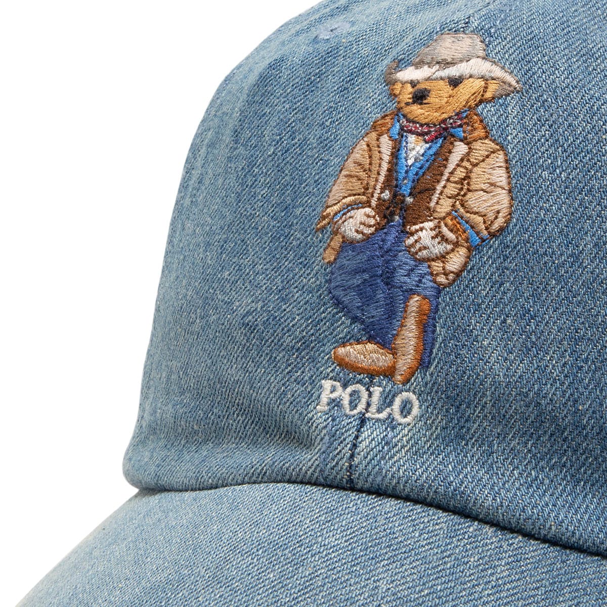 Polo Ralph Lauren Headwear MEDIUM WASH / O/S CLASSIC DENIM BEAR SPORT CAP