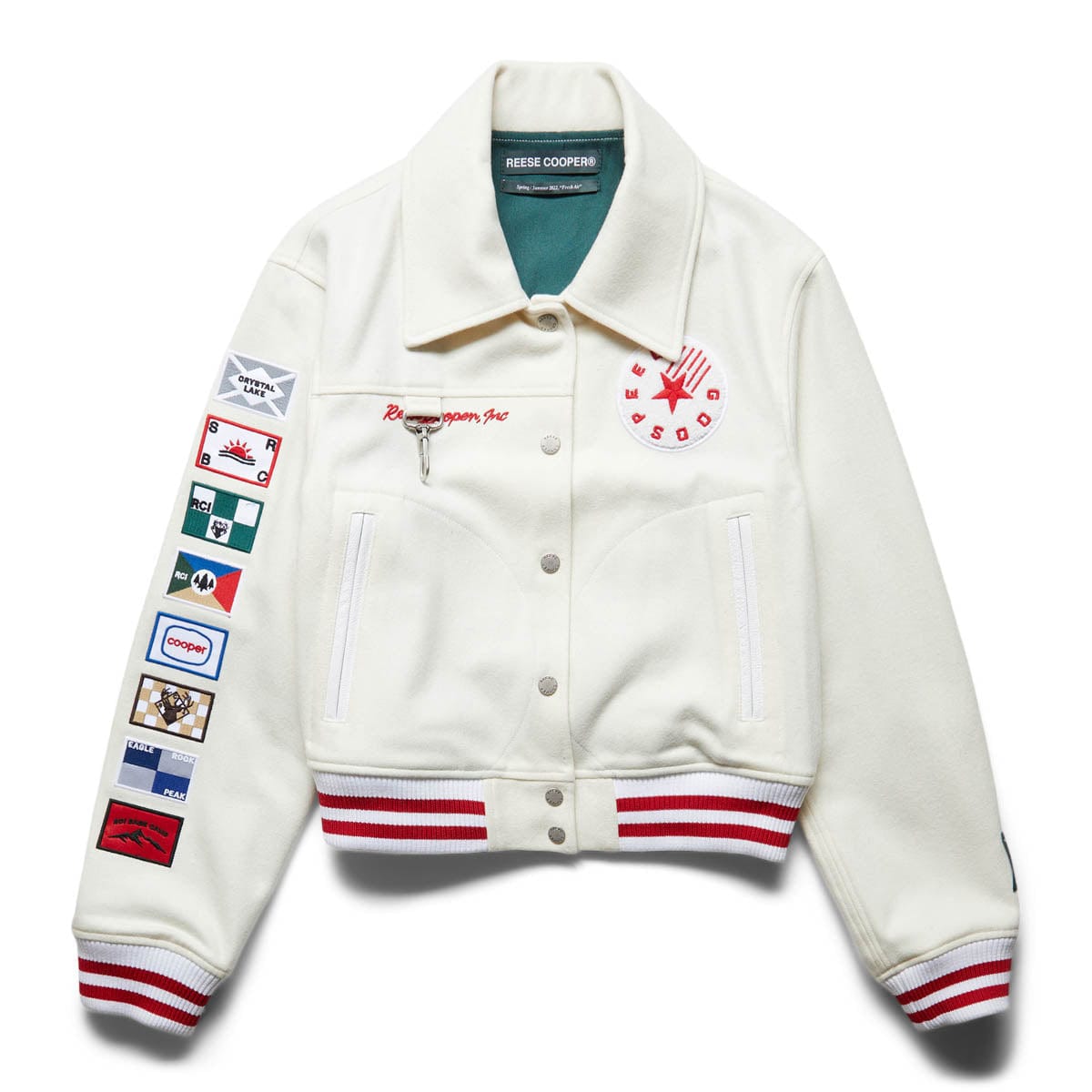 Reese Cooper Womens FLAGS WOOL VARSITY JACKET