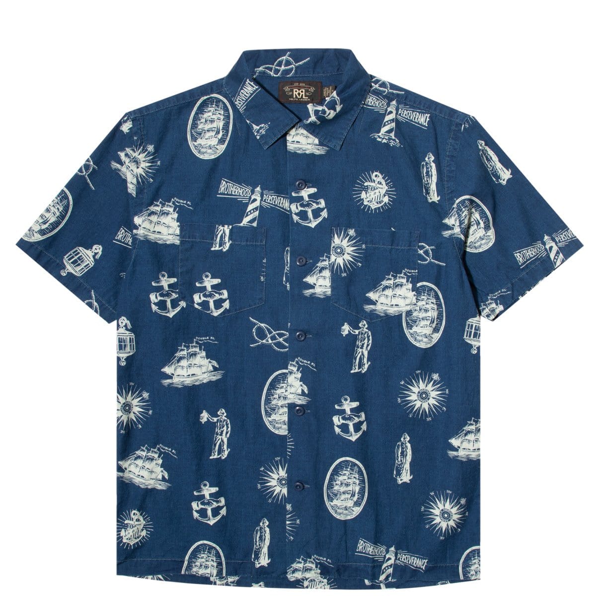 RRL aloha アロハ NAUTICAL-PRINT CAMP SHIRTS | preh.uprrp.edu