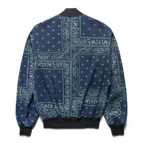 BANDANA PRINT PETWORTH BOMBER JACKET INDIGO | Bodega