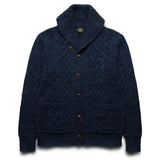 RRL Knitwear CABLE-KNIT SHAWL-COLLAR CARDIGAN