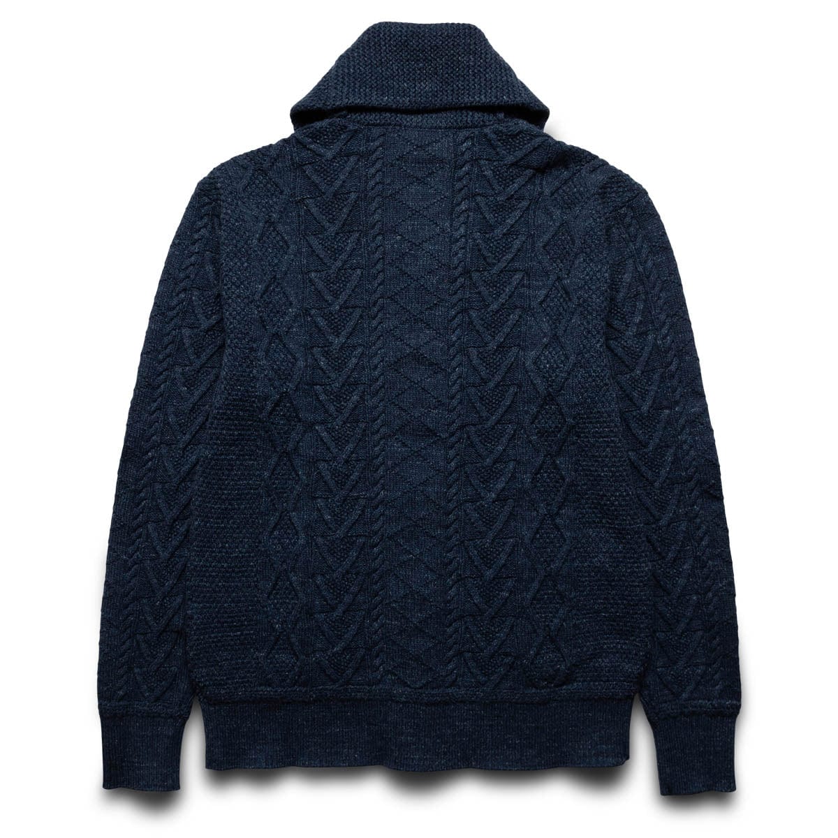 RRL Knitwear CABLE-KNIT SHAWL-COLLAR CARDIGAN