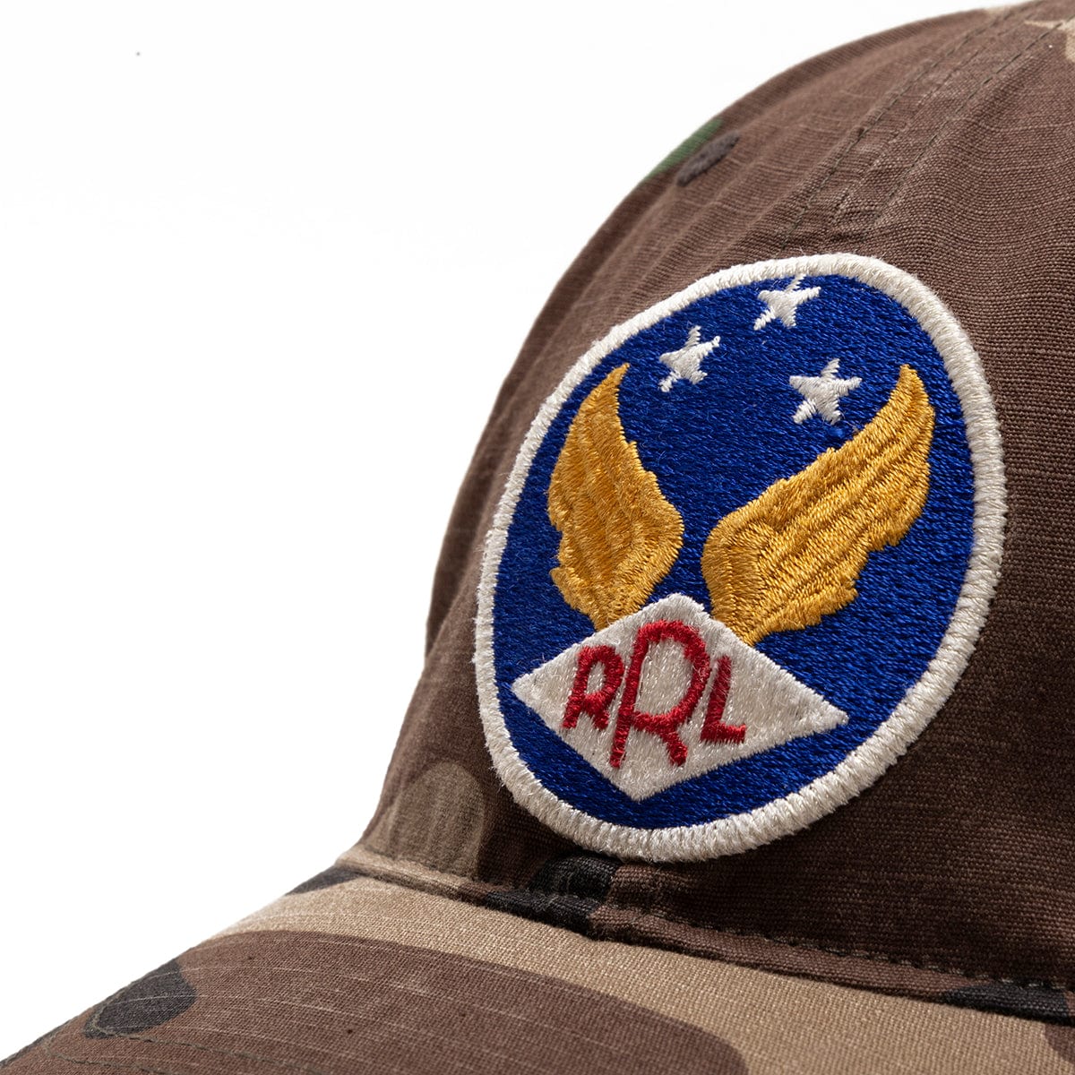 RRL Headwear WOODLAND CAMO / O/S COTTON RIPSTOP PRINTED CAMO BALL CAP