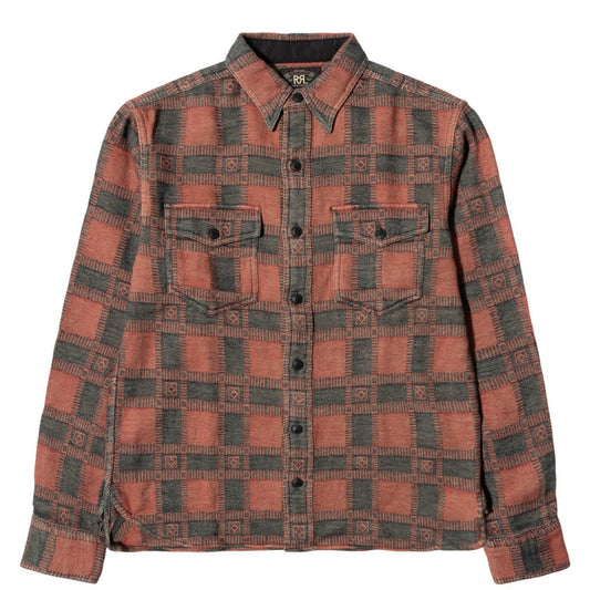 RRL Shirts PLAID JACQUARD WORKSHIRT