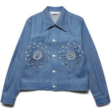 Sasquatchfabrix Outerwear FLOWER DENIM JACKET