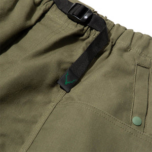 BELTED C.S. PANT - OXFORD / PARAFFIN COATING Olive – Bodega