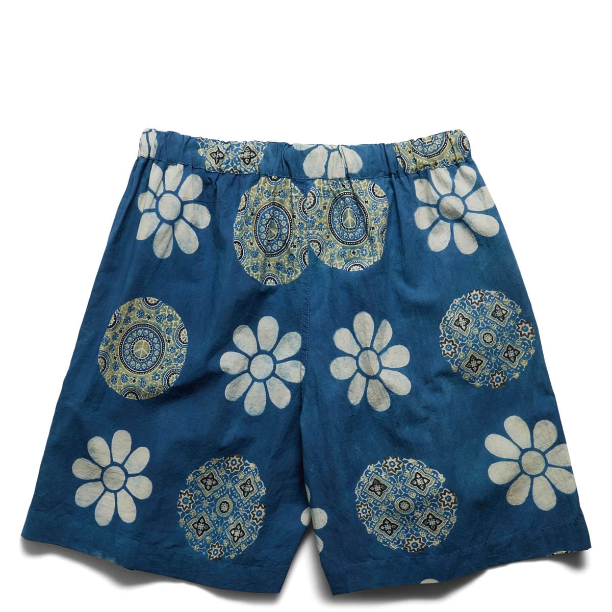 BRIDGE SHORTS INDIGO FLOWER PORTAL PRINT | Bodega