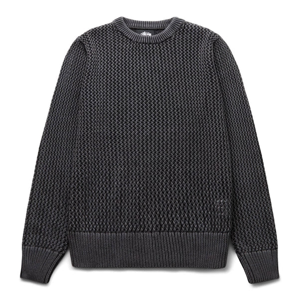 PIGMENT DYED LOOSE GAUGE SWEATER BLACK | Bodega