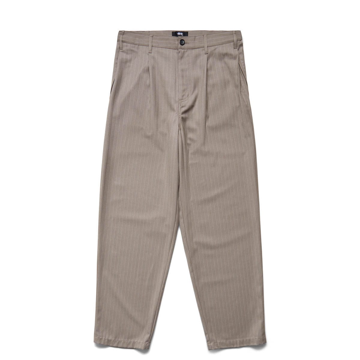 chino skinny shorts in stone | GmarShops | STRIPED VOLUME PLEATED