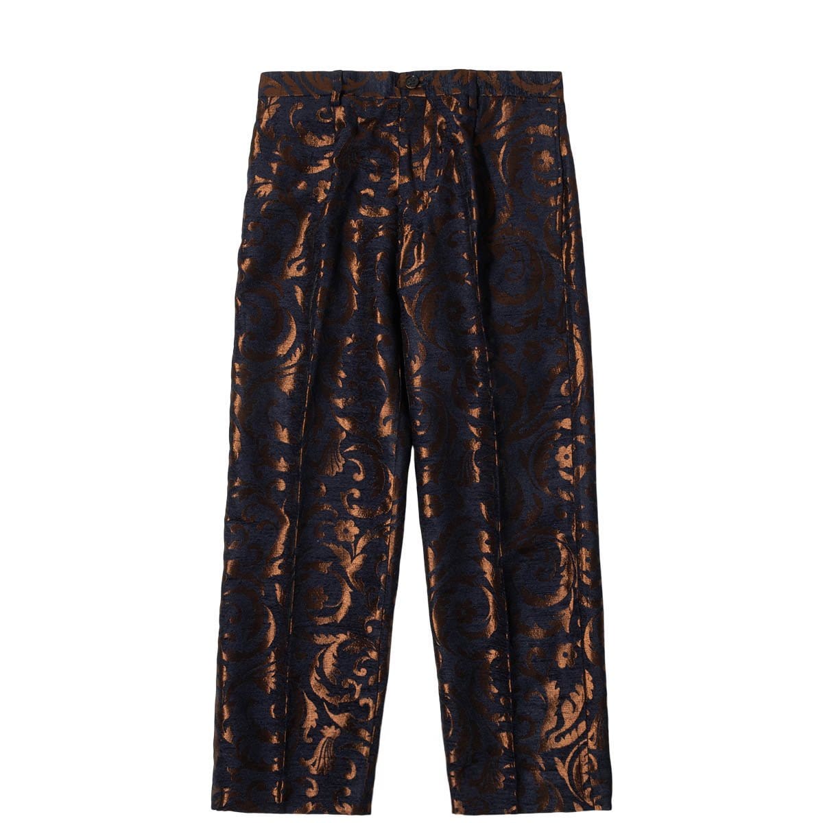 JACQUARD ONE TUCK SLACKS Navy