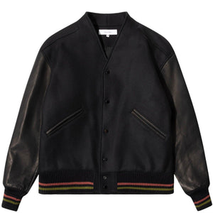 WA-NECK STADIUM JACKET Black – Bodega