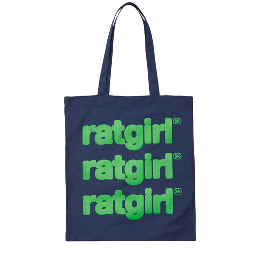 Stray Rats Accessories - Bags NAVY / O/S RATGIRL REPEAT TOTE BAG