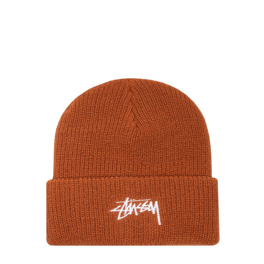 Stüssy Headwear BURNT ORANGE / O/S STOCK CUFF BEANIE