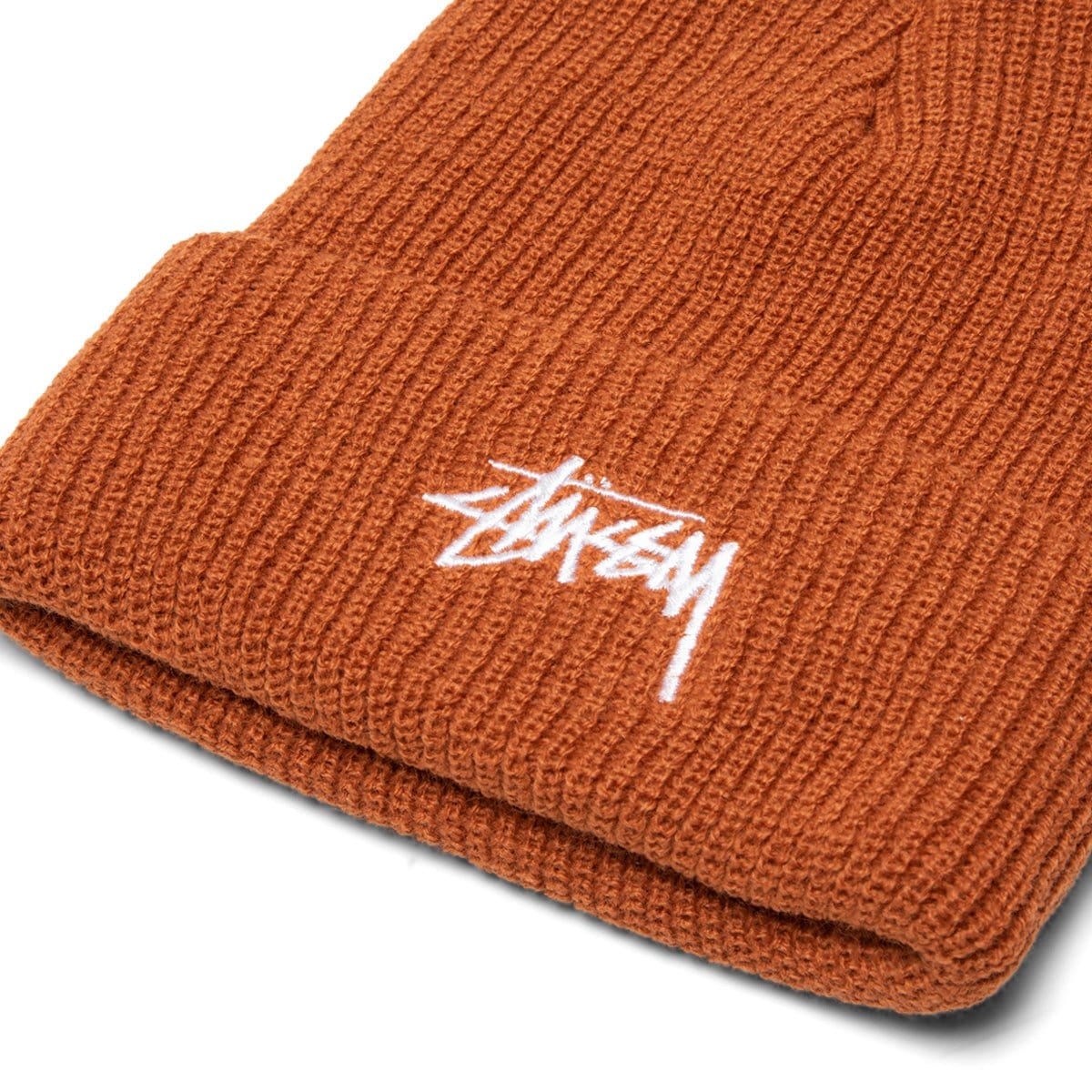 Stüssy Headwear BURNT ORANGE / O/S STOCK CUFF BEANIE